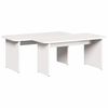 vidaXL Salontafel 2 pcs Wit Massief grenenhout