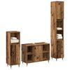 vidaXL Badkamermeubelset met plank 3 pcs Oud Hout Bewerkt hout