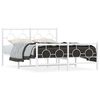 vidaXL Bedframe met hoofd- en voeteneinde metaal wit 140x200 cm