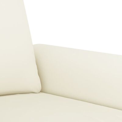 vidaXL 2-delige Loungeset met kussens fluweel crèmekleurig