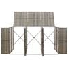 vidaXL Containerberging driedubbel 207x80x117 cm poly rattan grijs