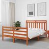 vidaXL Bedframe met hoofdeinde Wasbruin 140 x 200 cm