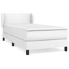 vidaXL Boxspring met matras kunstleer wit 90x190 cm