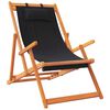 vidaXL Strandstoelen 2 st inklapbaar stof zwart
