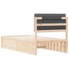 vidaXL Bedframe met Gevoerd Hoofdgedeelte Donkergrijs 90 x 190 cm