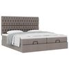 vidaXL Ottoman bed met matrassen 200x200cm stof taupe