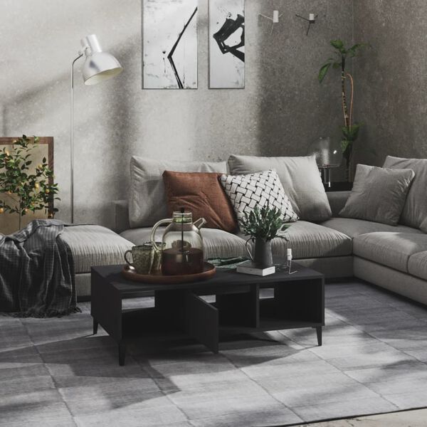 vidaXL Salontafel 103,5x60x35 cm bewerkt hout grijs