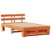 vidaXL Bedframe met lade Wasbruin 120 x 190 cm Massief grenenhout