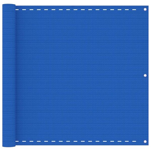 vidaXL Balkonscherm 90x600 cm HDPE blauw