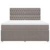 vidaXL Boxspring met matras stof taupe 180x200 cm