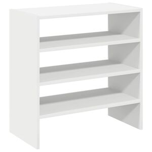 vidaXL Schoenenrekken 2 st stapelbaar 60x30x30,5 cm wit