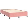 vidaXL Boxspring met matras fluweel roze 120x190 cm