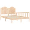vidaXL Bedframe met hoofdbord massief hout
