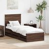 vidaXL Bedframe met lade Bruin Eiken 75 x 190 cm Ingenieurshout