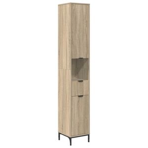vidaXL Badkamer Kast met lade Sonoma Eiken 31,5 x 33 x 190 cm