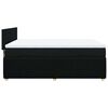 vidaXL Boxspring met matras stof zwart 160x200 cm