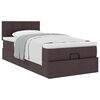 vidaXL Ottoman bed met matras 90x190cm stof donkerbruin