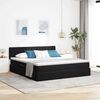 vidaXL Opbergbed met LED met matras met LED Zwart 160 x 200 cm Fluweel