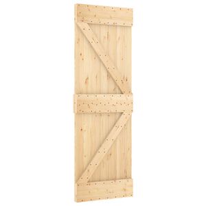 vidaXL Schuifdeur NARVIK Naturel en Zwart 70 x 210 cm (152,5 cm)