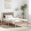 vidaXL Bedframe met Gevoerd Hoofdgedeelte Taupe 90 x 190 cm