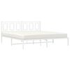 vidaXL Bedframe met hoofdbord metaal wit 183x213 cm