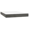 vidaXL Boxspring met matras en LED fluweel donkergrijs 140x190 cm