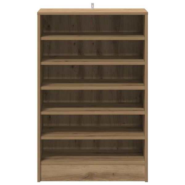 vidaXL Schoenenkast 60x35x92 cm bewerkt hout artisanaal eikenkleur