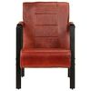 vidaXL Fauteuil 60x80x87 cm echt geitenleer donkerbruin