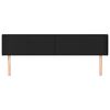 vidaXL Hoofdbord met randen 203x16x78/88 cm kunstleer zwart