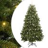 vidaXL Kunstkerstboom 240 cm 300 LED's Warmwit PVC en staal Groen