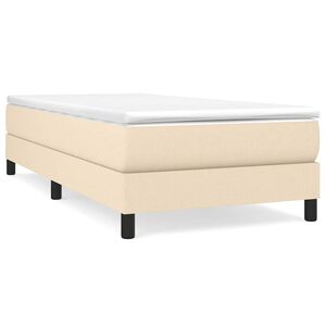 vidaXL Boxspring bed 80x200 cm stof cr&egrave;mekleurig