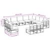 vidaXL Tuin Sofa Set met kussen 12 pcs Zwart Aluminium