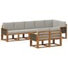 vidaXL Buiten bankenset 8 pcs Naturel en lichtgrijs Polyester