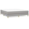 vidaXL Boxspring bed stof lichtgrijs 180x200 cm