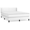 vidaXL Boxspring met matras kunstleer wit 140x190 cm