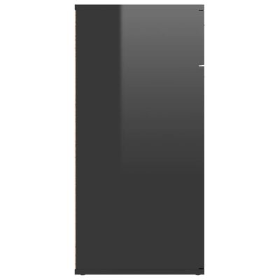 vidaXL Dressoir 80x36x75 cm spaanplaat hoogglans zwart
