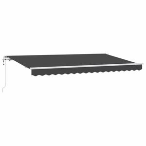 vidaXL Uitschuifbare luifel Antraciet 350 x 200 cm Stof