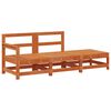 vidaXL Sectie Sofa Eenheden 3 Stuk Wasbruin Massief grenenhout