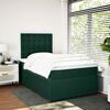 vidaXL Boxspring met matras fluweel donkergroen 120x190 cm