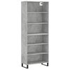 vidaXL Hoge kast 69,5x32,5x180 cm bewerkt hout betongrijs