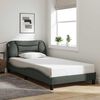 vidaXL Bedframe zonder matras "Hvar" stof donkergrijs 100x203 cm