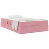 vidaXL Opbergbed met matras met matras Roze 120 x 200 cm Fluweel