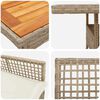 vidaXL Tuin Eetset 3 pcs Beige Poly riet