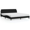 vidaXL Bedframe "Dover" stof zwart 180x200 cm