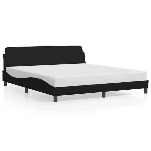 vidaXL Bedframe "Dover" stof zwart 180x200 cm