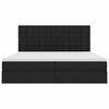 vidaXL Opslag bed met matras met matras Zwart 200 x 200 cm Polyester