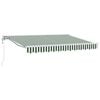 vidaXL Zijde Frame Groen en Wit 300 x 200 cm Polyester met PU-coating