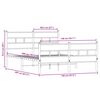 vidaXL Bedframe zonder matras metaal gerookt eikenkleurig 140x200 cm