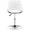 vidaXL Eetkamerstoelen draaibaar 2 st kunstleer wit en zwart