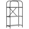 vidaXL Boekenkast 3-laags 60 x 30 x 109 cm Bewerkt hout Grijs Sonoma